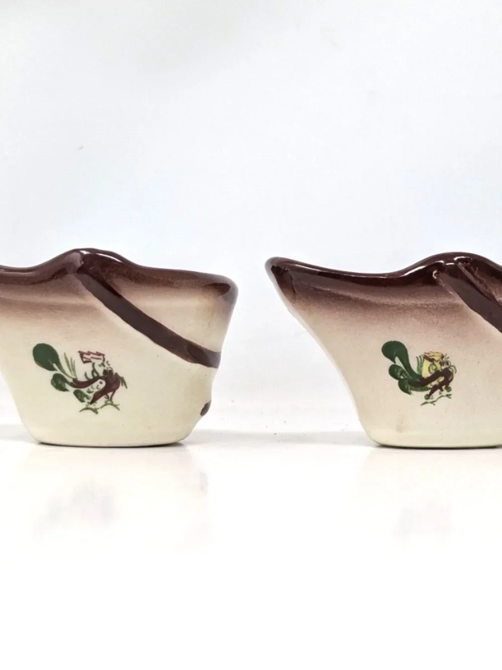 Brock of California Chanticleer Rooster Individual Butter Gravy cup VTG 50s
